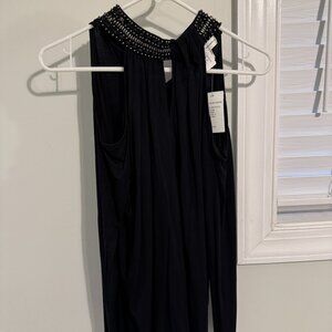 NWT Neiman Marcus Cold Shoulder Blouse with Beads